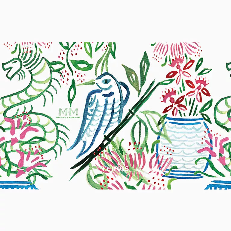 Mahjong & Magnolias® - Painted Bird 16oz