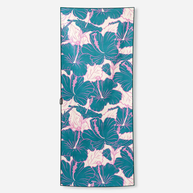 NOMADIX TOWEL HIBISCUS TEAL OCEAN
