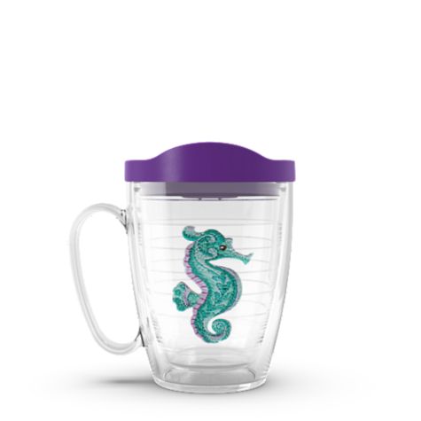 Purple Teal Seahorse Mug