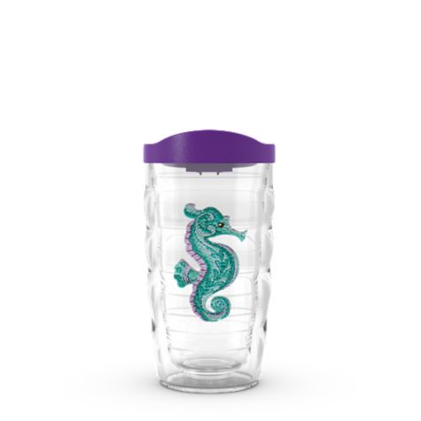 Purple Teal Seahorse 10oz