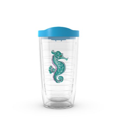 Purple Teal Seahorse